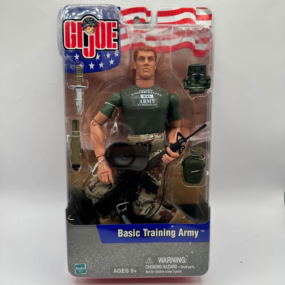 GI‎ Joe Basic Training Army Action Figure Hasbro 2001 New in Box